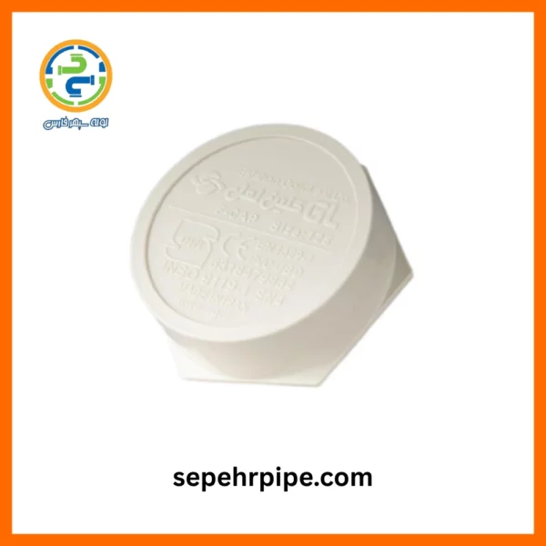 درپوش کپ روکار U-PVC سایز 125 گلین لعل اصفهان پی وی سی