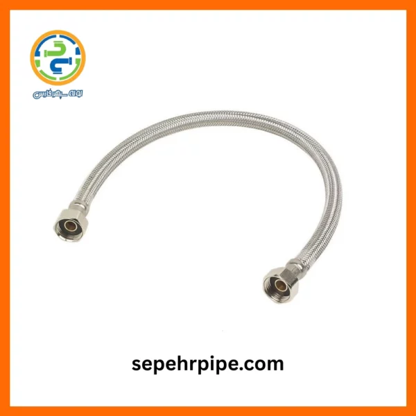 شلنگ دو سر مهره 50 سانتی سایز 1/2 حصیری