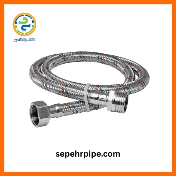 شلنگ فن کویل طول 40 سانتی سایز 1/2 حصیری