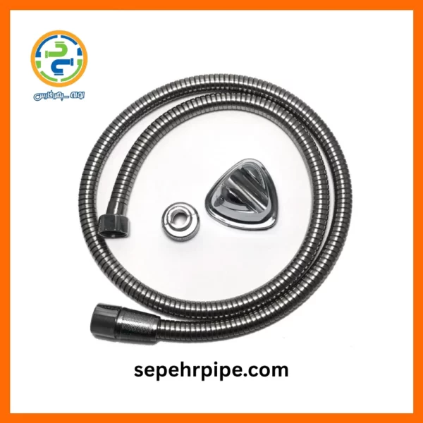 شلنگ توالت آفتابه کروم حصیری
